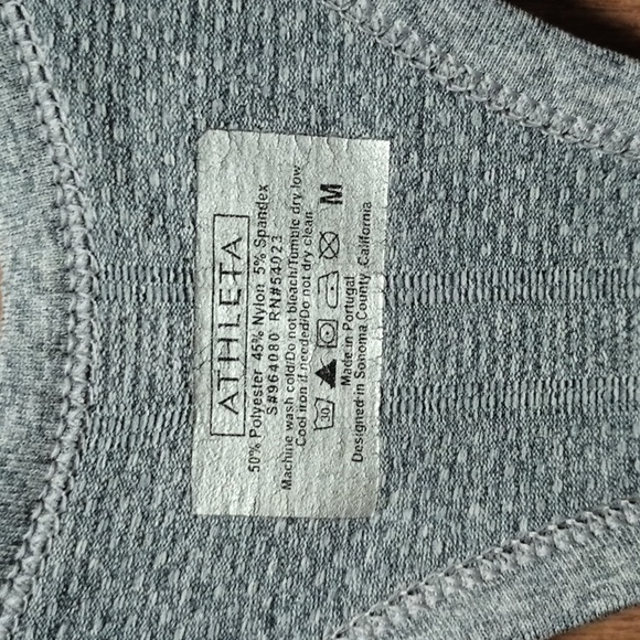 Athleta Fastest Track Ruched Gray Racerback Tank Top - Picture 2 of 6